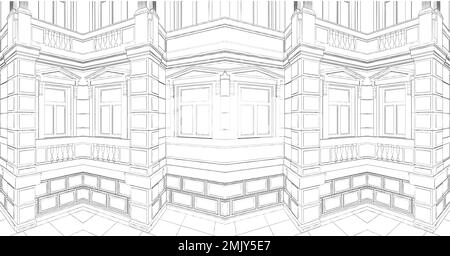 Abstract Building Eclectic House Vector Stock Vector