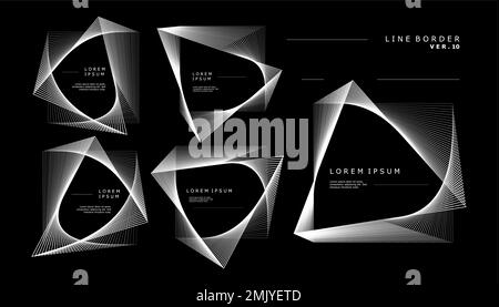 Modern blended lines abstract border design template. Modern border design. Stock Vector