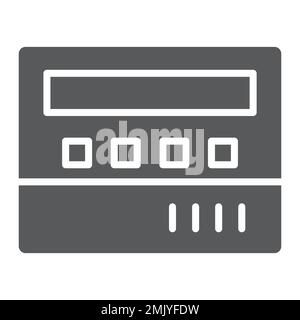 Taximeter glyph icon, taxi and service, carsharing sign, vector graphics, a solid pattern on a white background, eps 10. Stock Vector