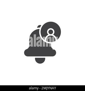 Follower notification glyph icon. linear style sign for mobile concept and web design. Stock Vector