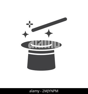 Magic hat vector icon. filled flat sign for mobile concept and web design. Stock Vector