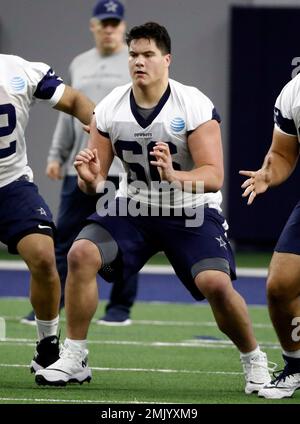 Dallas Cowboys rookie guard Connor McGovern (66) participates in drills  during a NFL football mini camp at the team's training facility in Frisco,  Texas, Friday, May 10, 2019. (AP Photo/Tony Gutierrez Stock