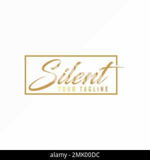 letter or word SILENT latin font image graphic icon logo design abstract concept vector stock. Can be used as a symbol related to word or typography Stock Vector