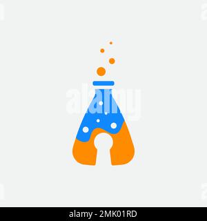 Laboratory and security logo template, easy to create and suitable for companies in vector eps format Stock Vector