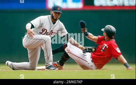 Minnesota Twins' Byron Buxton homers in a baseball game against the Detroit  Tigers Tuesday, Sept. 22, 2020, in Minneapolis. (AP Photo/Jim Mone Stock  Photo - Alamy