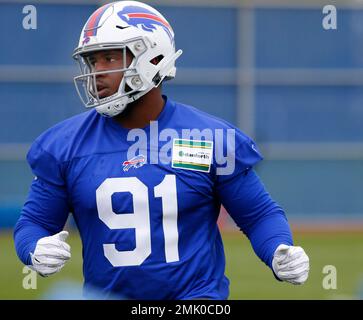 Buffalo Bills rookie defensive lineman Torell Troup (#96) during a