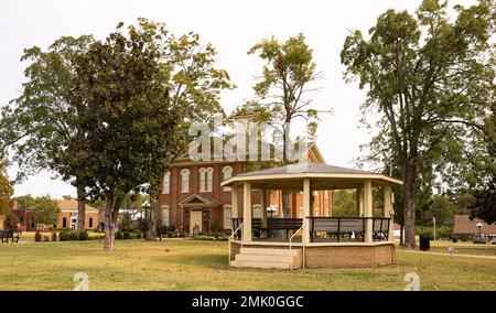 Tahlequah, Oklahoma, USA - October 16, 2022: The old Cherokee County Courthouse Stock Photo