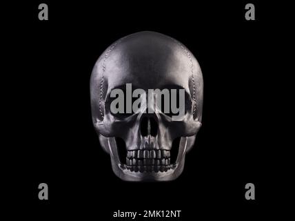 Human skull isolated on black background with clipping path Stock Photo