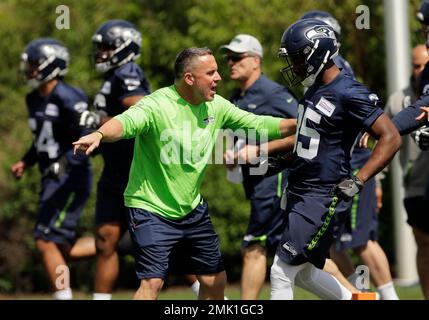 Seattle Seahawks tight end Will Dissly (89) runs the ball during the NFL  football team's training camp, Wednesday, July 26, 2023, in Renton, Wash.  (AP Photo/Lindsey Wasson Stock Photo - Alamy