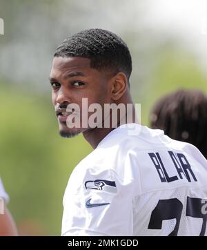 Seattle Seahawks safety Marquise Blair (27) during an NFL football game  against the Denver Broncos, Monday, Sept. 12, 2022, in Seattle, WA. The  Seahawks defeated the Bears 17-16. (AP Photo/Ben VanHouten Stock Photo -  Alamy