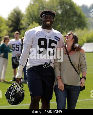 Seattle Seahawks defensive end L.J. Collier, (95), poses for a