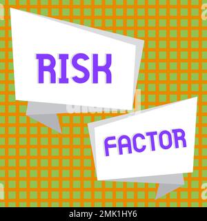 Inspiration showing sign Risk Factor. Business concept Something that rises the chance of a person developing a disease Stock Photo