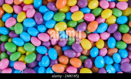 Background from colorful jelly bean candy eggs Stock Photo