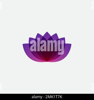 Flower logo template with gradient colors, easy to create and suitable for companies in vector eps format Stock Vector
