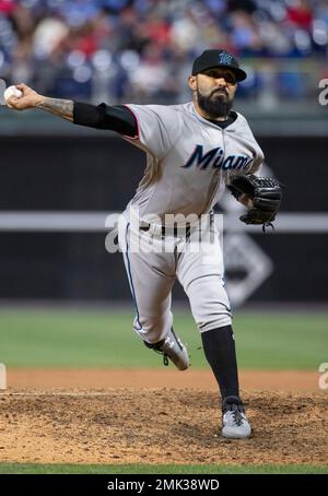 How will the Miami Marlins use relief pitcher Sergio Romo?