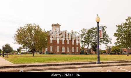 Tahlequah, Oklahoma, USA - October 16, 2022: The old Cherokee County Courthouse Stock Photo