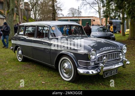 1960 Humber Super Snipe Estate ‘LAS 855’ on display at the January Scramble held at the Bicester Heritage on the 8th January 2023. Stock Photo