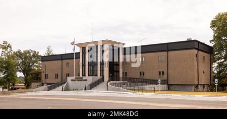 Tahlequah, Oklahoma, USA - October 16, 2022: The Cherokee County Courthouse Stock Photo