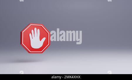 Stop Indication Transport, road indication signal. Illustration Stock Photo - Alamy