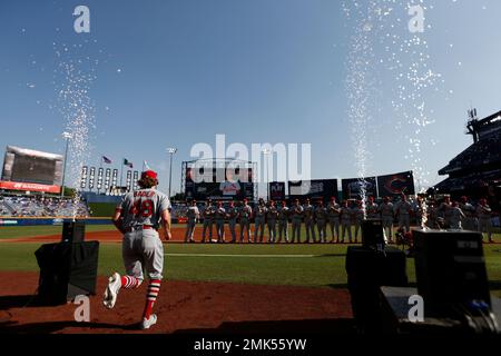 St. Louis Cardinals Harrison Bader prepares to take batting practice during  Summer Camp at Busch Stadium in St. Louis on Wednesday, July 8, 2020. Photo  by Bill Greenblatt/UPI Stock Photo - Alamy