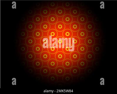 Abstract advertising background, blurred red, gradient dynamic horizontal sphere geometric modern pattern Stock Photo