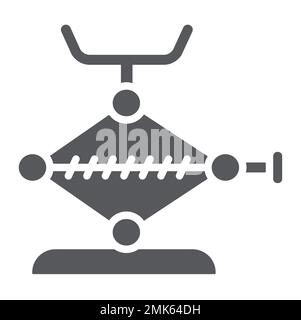 Car jack glyph icon, auto and repair, car part sign, vector graphics, a solid pattern on a white background, eps 10. Stock Vector