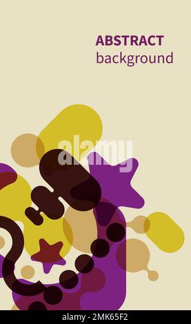 Vertical wine label, poster with geometric diagonal composition Stock Vector