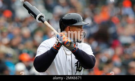 Detroit Tigers' Miguel Cabrera during spring training action against the  Cincinnati Reds in Sarasota, Fla., Monday, March 17, 2008. (AP Photo/Gene  J. Puskar Stock Photo - Alamy