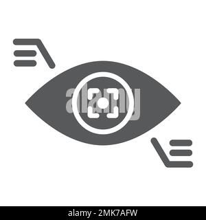 Eyetap glyph icon, sensor and innovation, eye tracking sign, vector graphics, a solid pattern on a white background, eps 10. Stock Vector