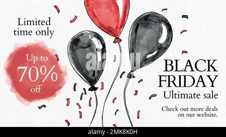 Black Friday sale template vector for blog banner Stock Vector