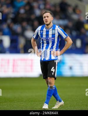 Sheffield, UK. 28th Jan, 2023. Will Vaulks #4 of Sheffield Wednesday during the Emirates FA Cup Fourth Round match Sheffield Wednesday vs Fleetwood Town at Hillsborough, Sheffield, United Kingdom, 28th January 2023 (Photo by Steve Flynn/News Images) in Sheffield, United Kingdom on 1/28/2023. (Photo by Steve Flynn/News Images/Sipa USA) Credit: Sipa USA/Alamy Live News Stock Photo