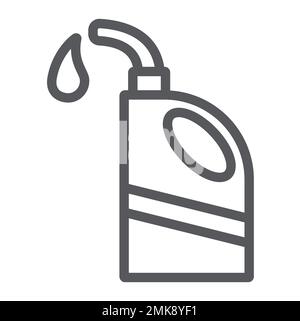 Motor oil line icon, auto and repair, oil canister sign, vector graphics, a linear pattern on a white background, eps 10. Stock Vector