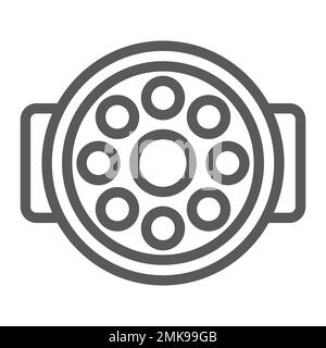 Surgical lamp line icon, medical and equipment, surgical light sign, vector graphics, a linear pattern on a white background, eps 10. Stock Vector