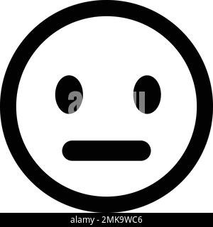Mixed feeling emoji black face. emoticon emotional facial expression vector Stock Vector