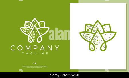 Leaf A letter logo design template. Letter A logo vector. Stock Vector