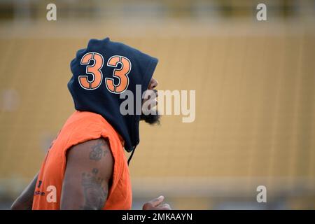 Orlando Apollos safety Will Hill III (33) has a laugh during warmups before  an AAF football game against Arizona Hotshots Saturday, March 16, 2019, in  Orlando, Fla. (AP Photo/Phelan M. Ebenhack Stock