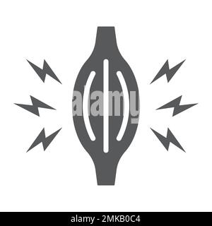 Muscle pain solid icon, Body pain concept, Muscle ache sign on white ...