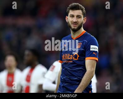 Southampton, UK. 28th Jan, 2023. Charlie Goode of Blackpool during the The FA Cup match at St Mary's Stadium, Southampton. Picture credit should read: Paul Terry/Sportimage Credit: Sportimage/Alamy Live News Stock Photo