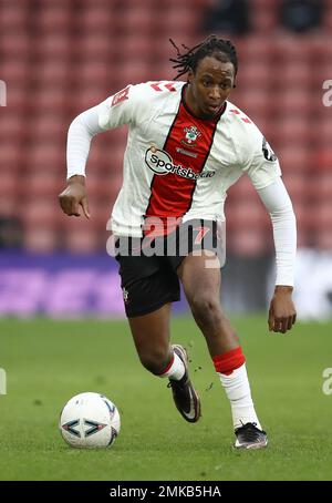 Southampton, UK. 28th Jan, 2023. Joe Aribo of Southampton during the The FA Cup match at St Mary's Stadium, Southampton. Picture credit should read: Paul Terry/Sportimage Credit: Sportimage/Alamy Live News Stock Photo