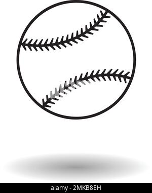 Baseball number 2 icon. Clipart image isolated on white background Stock  Vector