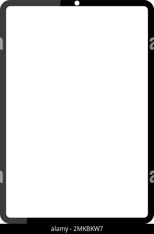 Simple tablet mock up with blank transparent screen. Realistic digital iPad. Modern Digital device Stock Vector