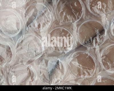 Close-up plastic bubble wrap. Concept of a background and textured. Stock Photo