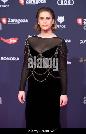 January 28, 2023, Zaragoza, Aragon, Spain: Elisabet Casanovas attends Feroz Awards 2023 - Red Carpet at Auditorium on January 28, 2023 in Zaragoza, Spain (Credit Image: © Jack Abuin/ZUMA Press Wire) EDITORIAL USAGE ONLY! Not for Commercial USAGE! Stock Photo