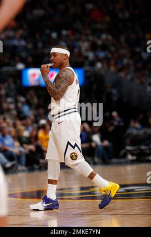 Denver Nuggets guard Isaiah Thomas (0) in the second half of Game 1 of an  NBA
