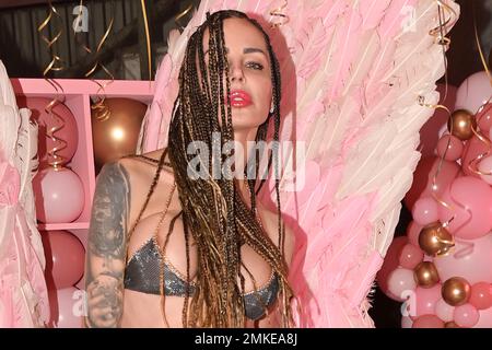 Rome, Italy. 28th Jan, 2023. Nina Moric attends the beauty center 'Vip extension academy' opening at Le Terrazze Casalpalocco shopping center. Credit: SOPA Images Limited/Alamy Live News Stock Photo