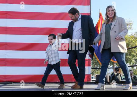 Ruben Gallego’s Wife Sydney And Son Michael Walk Onstage Before His ...