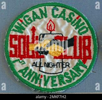 Wigan Casino Soul Club, First Anniversary sew on badge Stock Photo