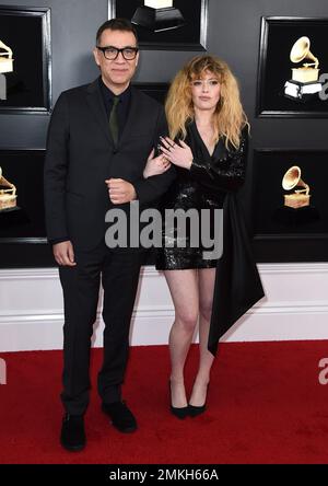 Fred Armisen, left, and Natasha Lyonne, right, attend Netflix's