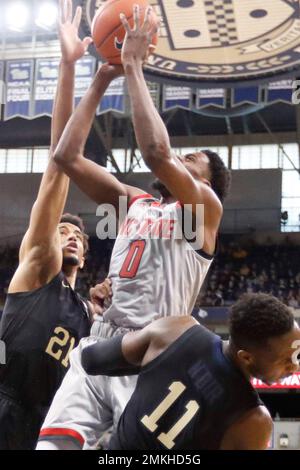 North Carolina State's DJ Funderburk, right, battles with Florida State ...