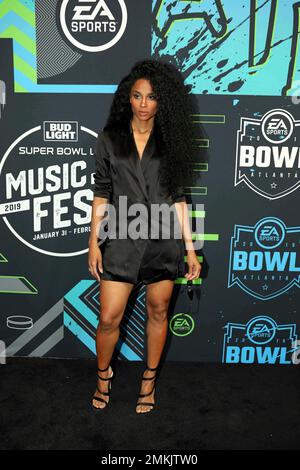 Jewel Burks Solomon arrives during the Bud Light Super Bowl Music Fest